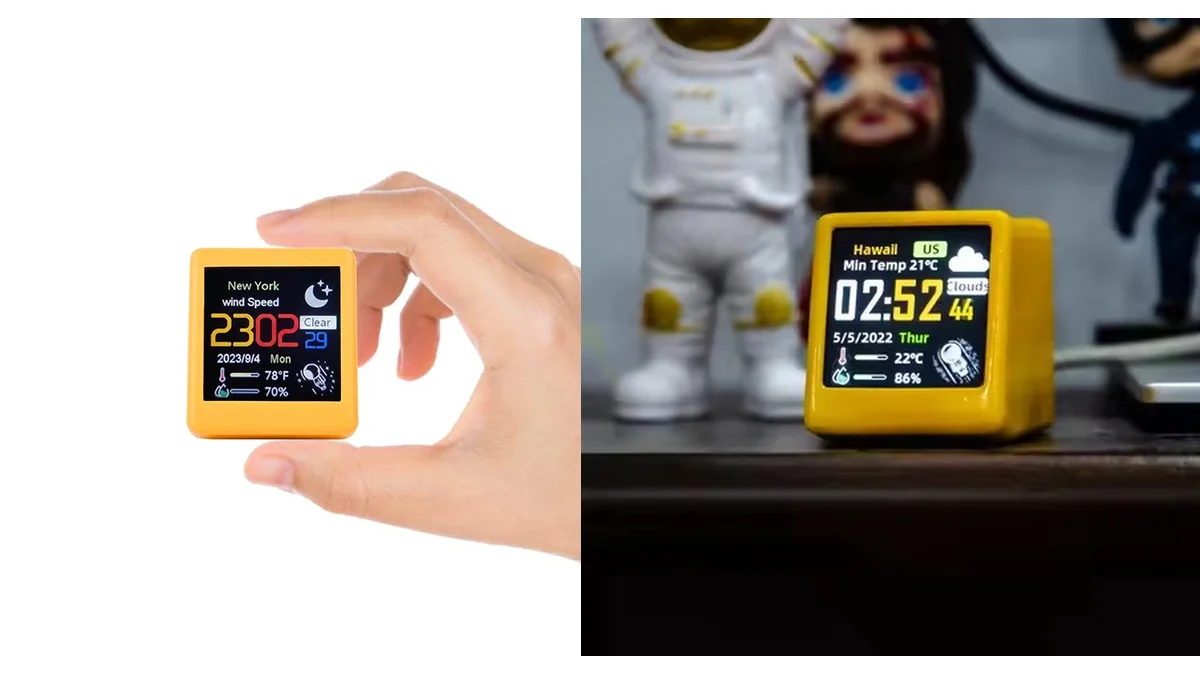 Reloj estación meteorológica WiFi USB con termómetro