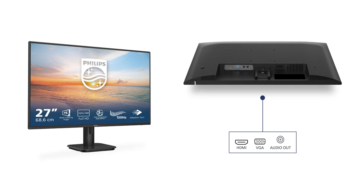 27" Monitor Philips IPS FULLHD 120Hz - altavoces - 101.8% SRGB