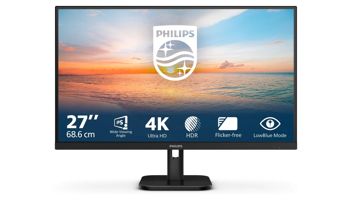 Monitor 27" IPS 4K Philips con altavoces