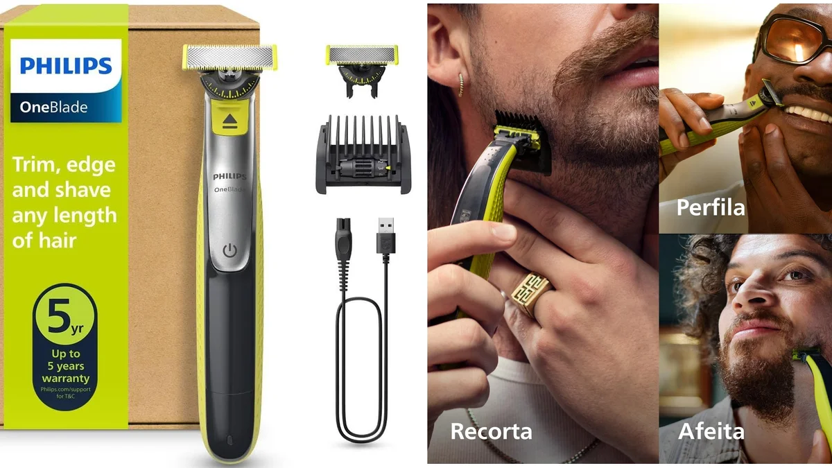 Philips OneBlade 360 afeitadora + 2 cuchillas y peine ajustable