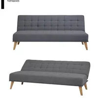 Sofá cama clic clac en color gris, amarillo, rosa, azul