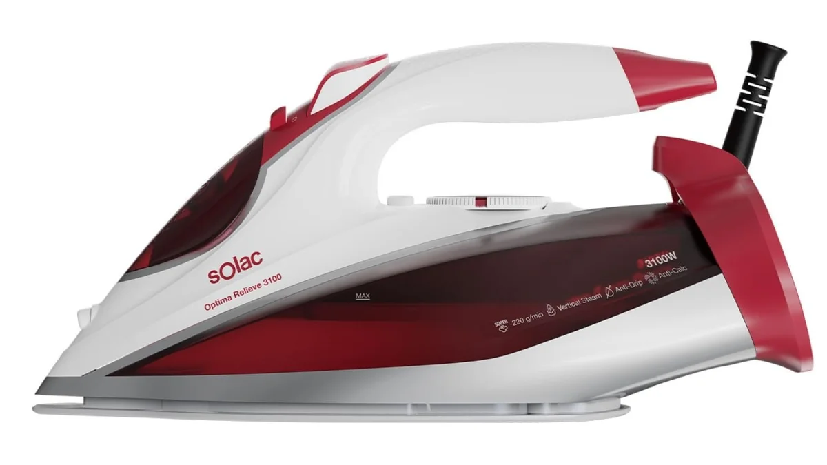 Plancha Solac 3100W - suela cerámica - vapor max. 220 g/min