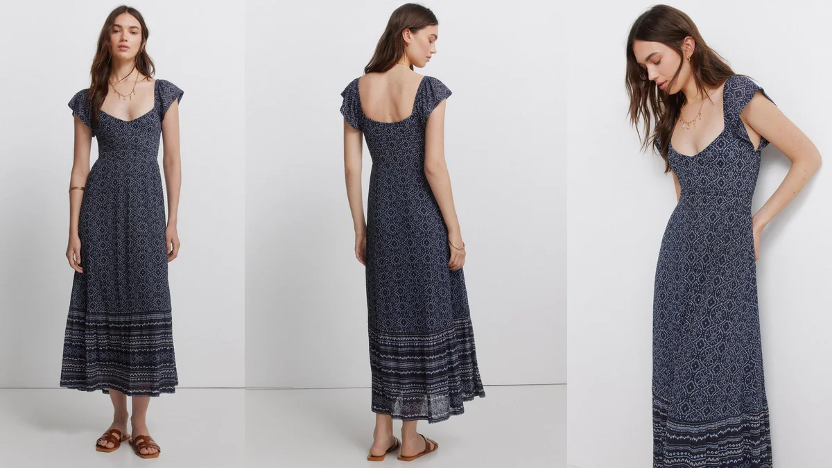 Vestido Sprigfield midi estampado