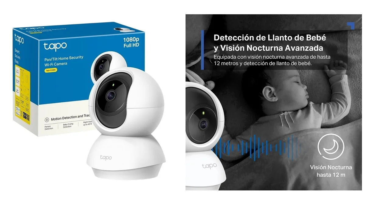 Cámara Tapo C200C 360º WiFi - App Gratis y Visión Nocturna