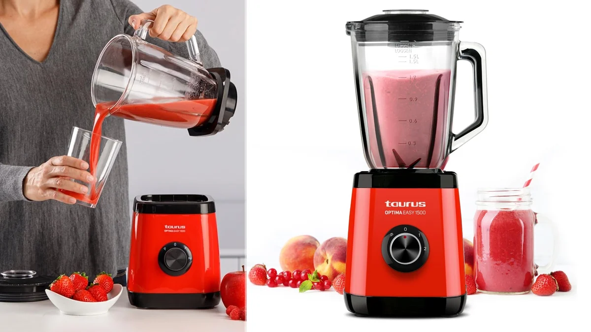 Batidora de vaso Taurus 1500W - jarra de cristal 1.5L