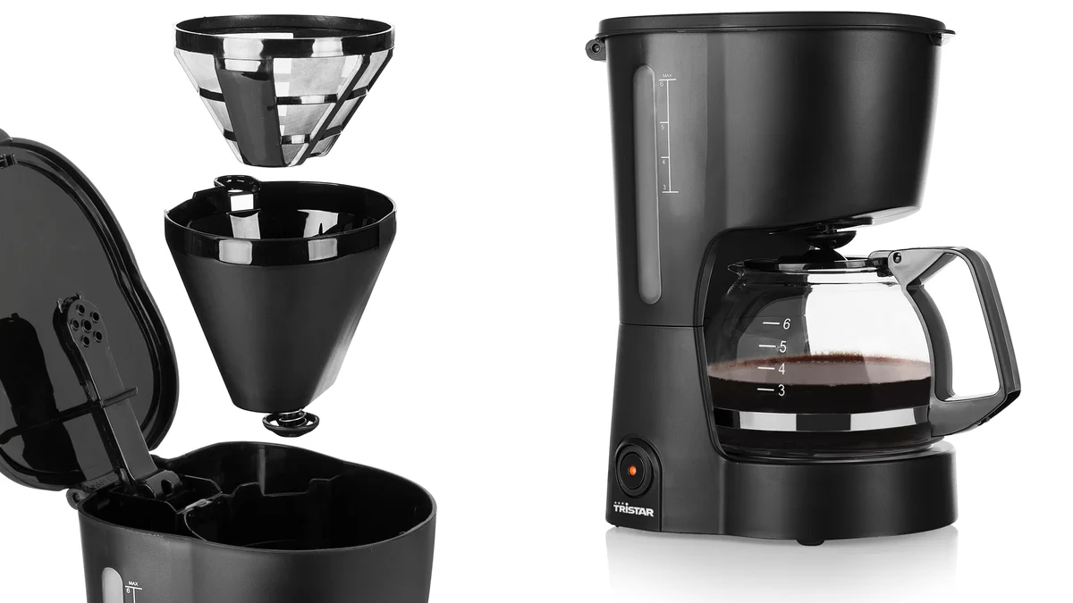 Cafetera de goteo con filtro permanente Tristar - 6 tazas - autoapagado