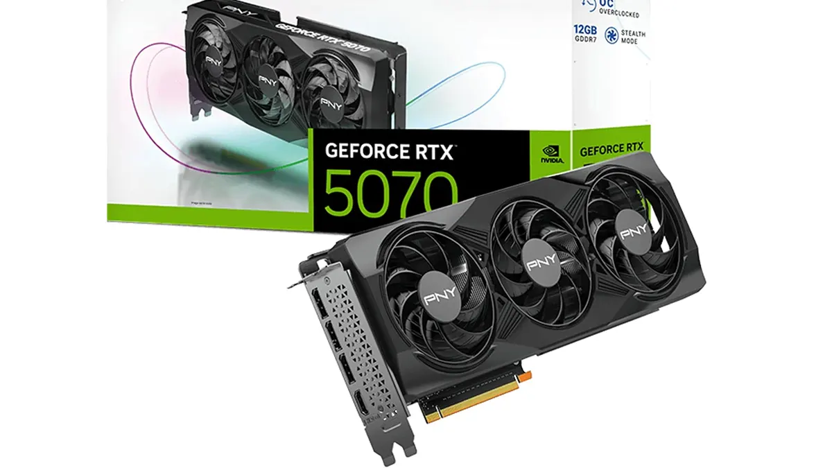 PNY RTX 5070 12GB GDDR7 - soporta DLSS 4.5 MFG 6X
