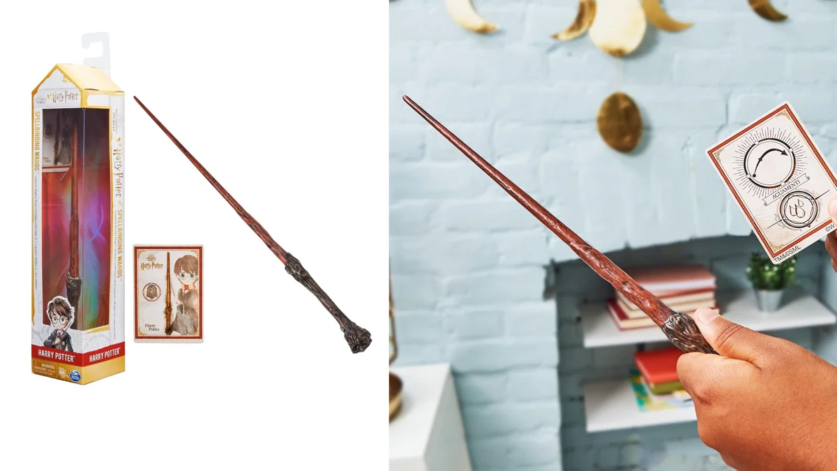 Varita Harry Potter Deluxe de 30 cm con tarjeta de hechizo