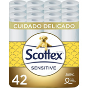 42 rollos sensitive scottex