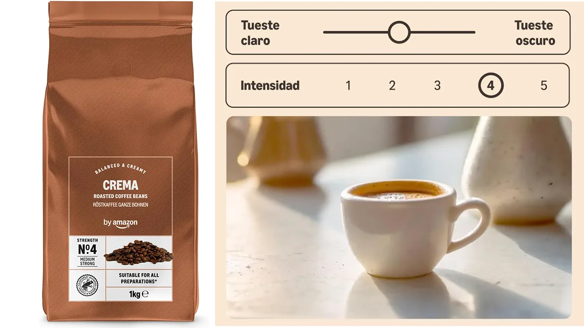 1kg de café en grano Amazon Crema