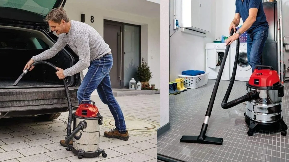 Aspirador 20L Einhell para restos líquidos / secos  - función soplador