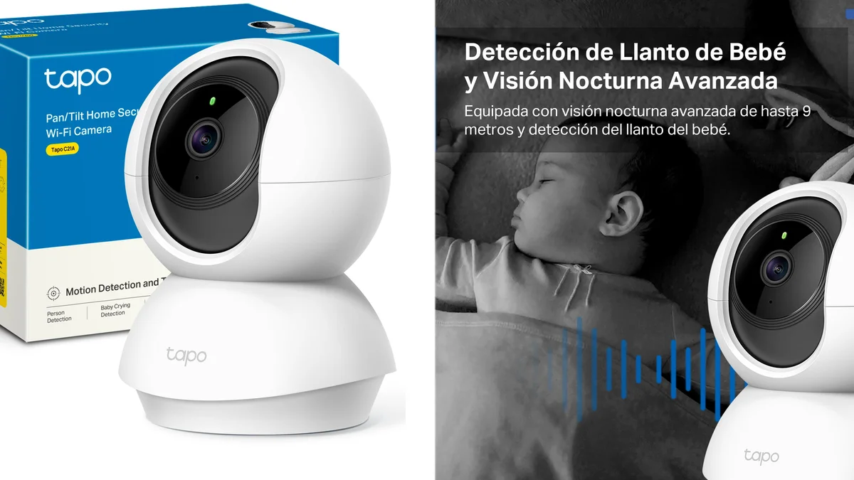 TP-Link Tapo C21A: cámara vigilancia WiFi motorizada 2K - audio bidireccional