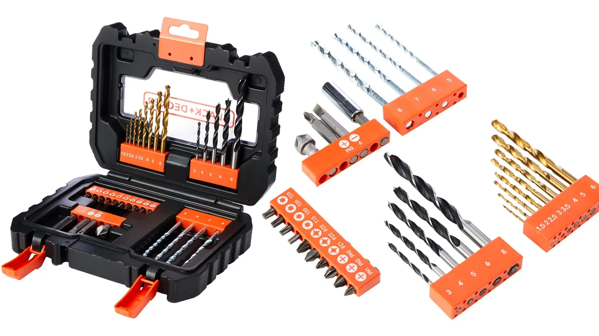 Maletín Black + Decker 31 accesorios para taladros y atornilladores