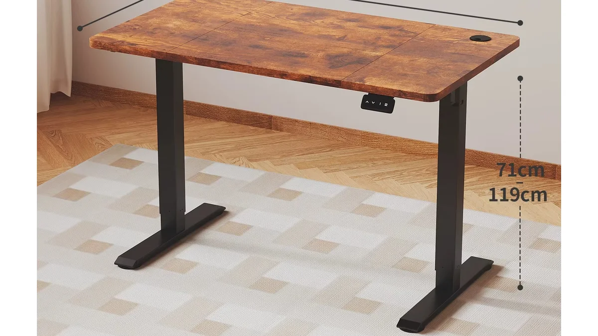 Mesa 120x60cm con motor de altura para poder trabajar de pie