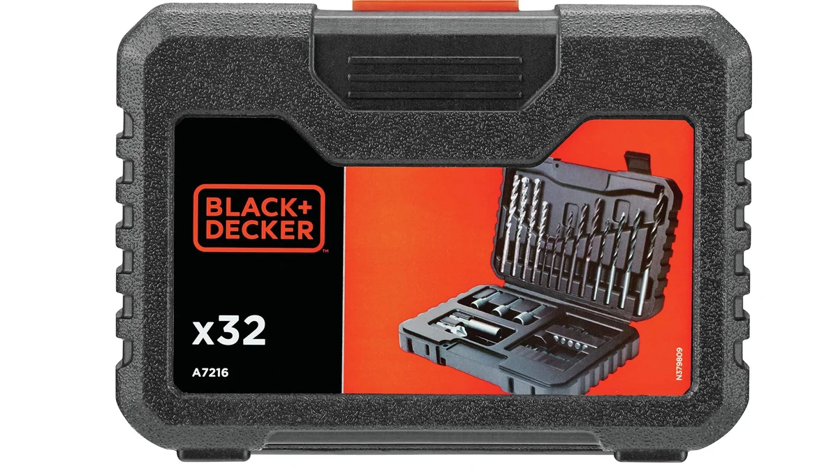 Black+Decker A7216-XJ: 32 accesorios para taladro, brocas, puntas etc.