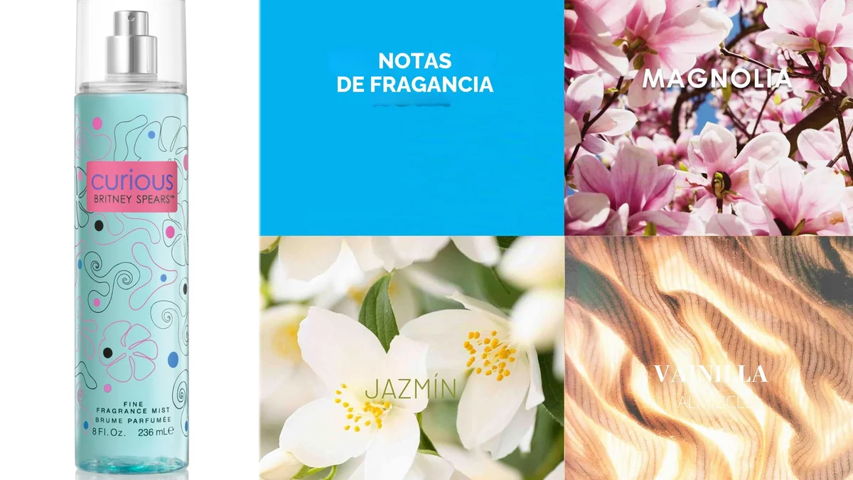 Britney Spears Curious 236ml bruma floral con jazmín, magnolia y vainilla