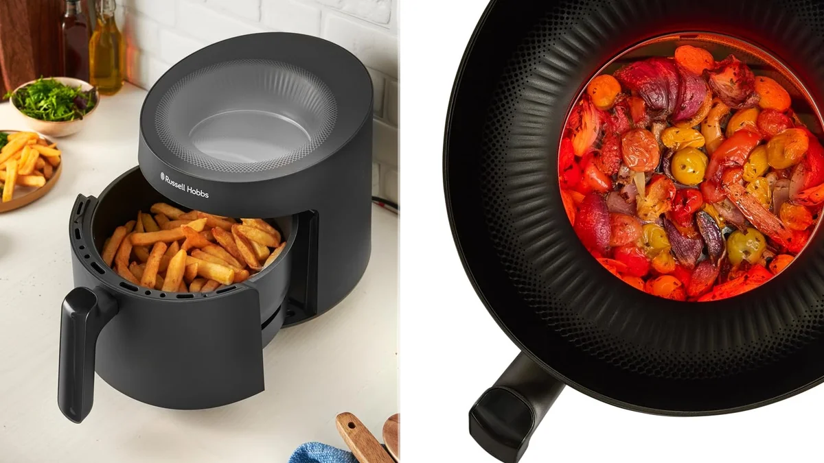 Freidora de aire con ventana y luz interior Russell Hobbs 5L