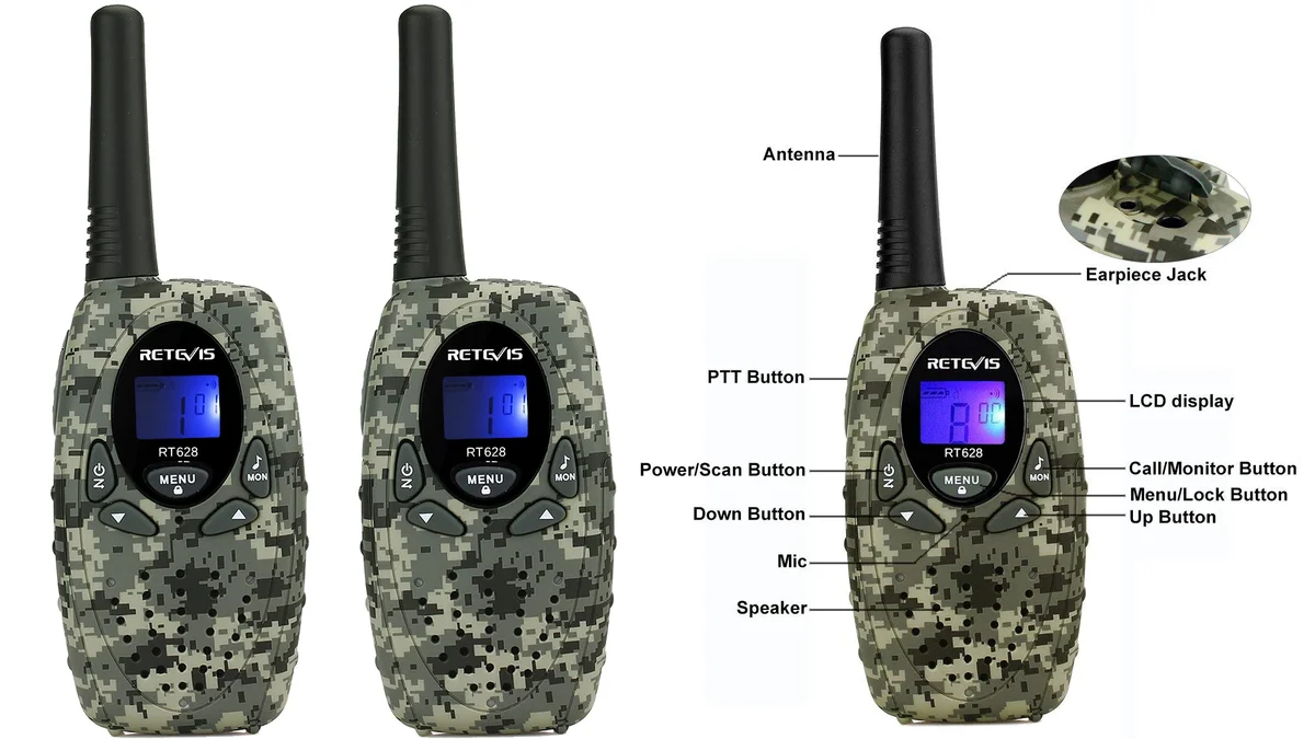 2 walkie talkies Retevis a pilas