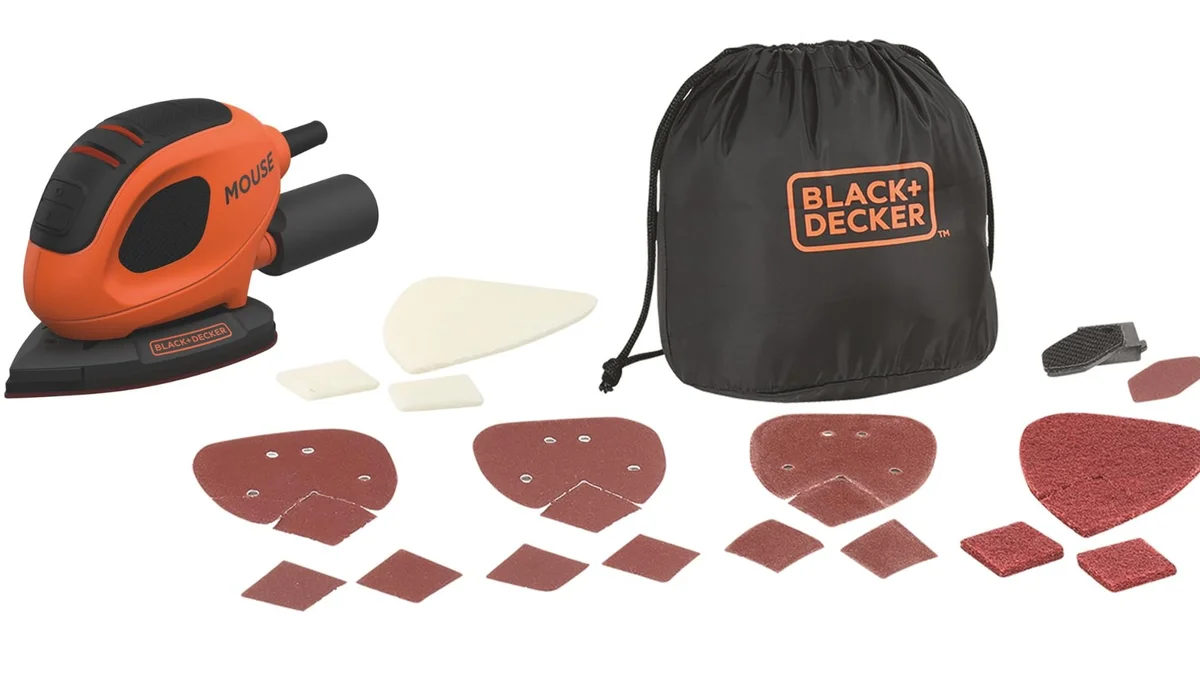 Lijadora Multifunción Black + Decker con accesorios y lijas de velcro