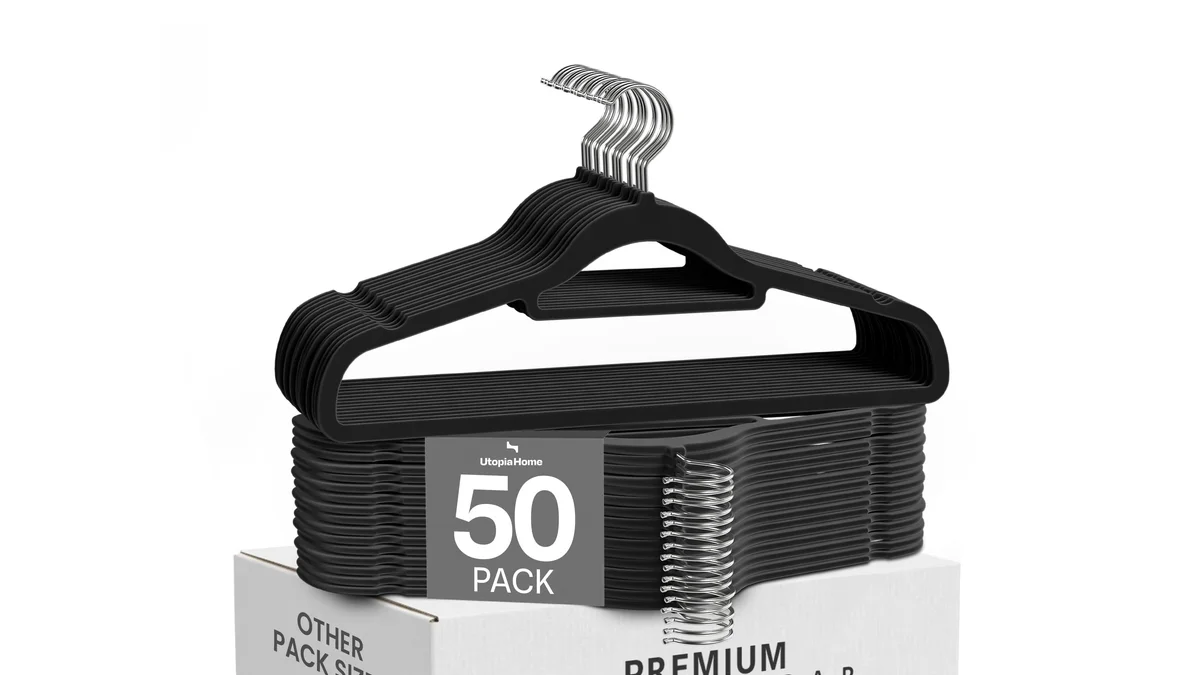 Pack 50 perchas de terciopelo antideslizante