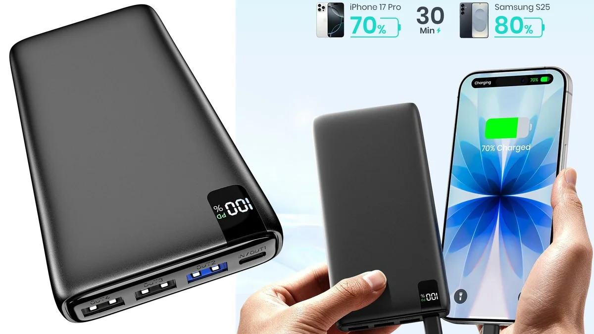 Batería externa de 26800mAh - carga USB-C, 3x USB-A + USB-C