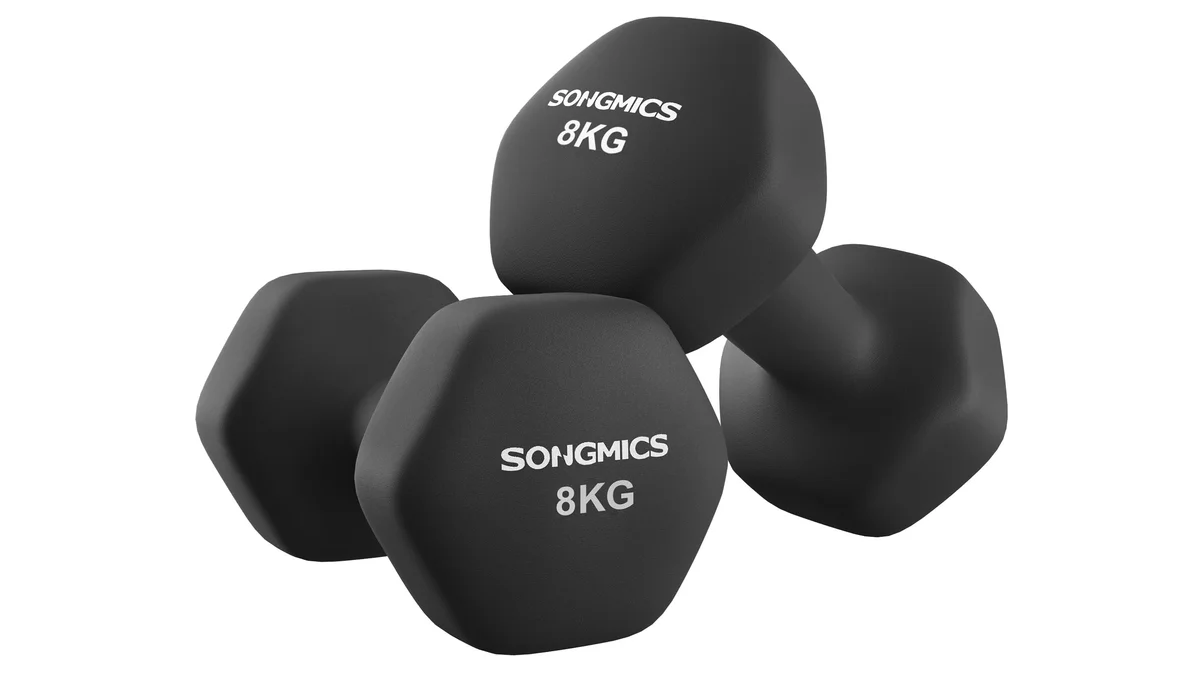 2 Mancuernas hexagonales de 8kg