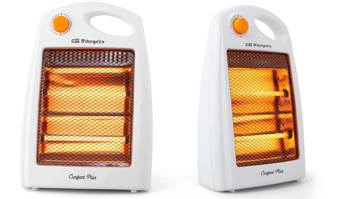 Estufa Halógena Orbegozo - 800W con 2 barras de cuarzo