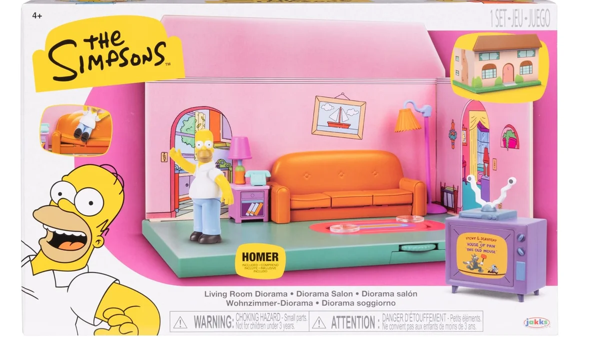Diorama Sala de estar Los Simpson + figura Homer