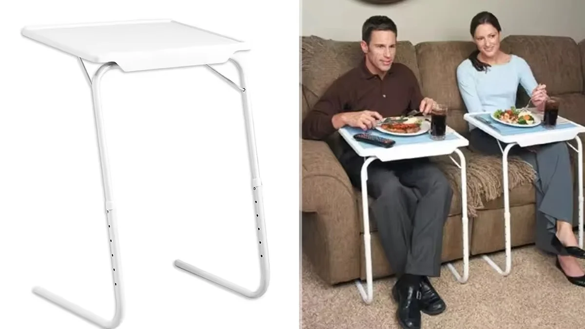 Mesa auxiliar plegable con 6 alturas y 3 inclinaciones