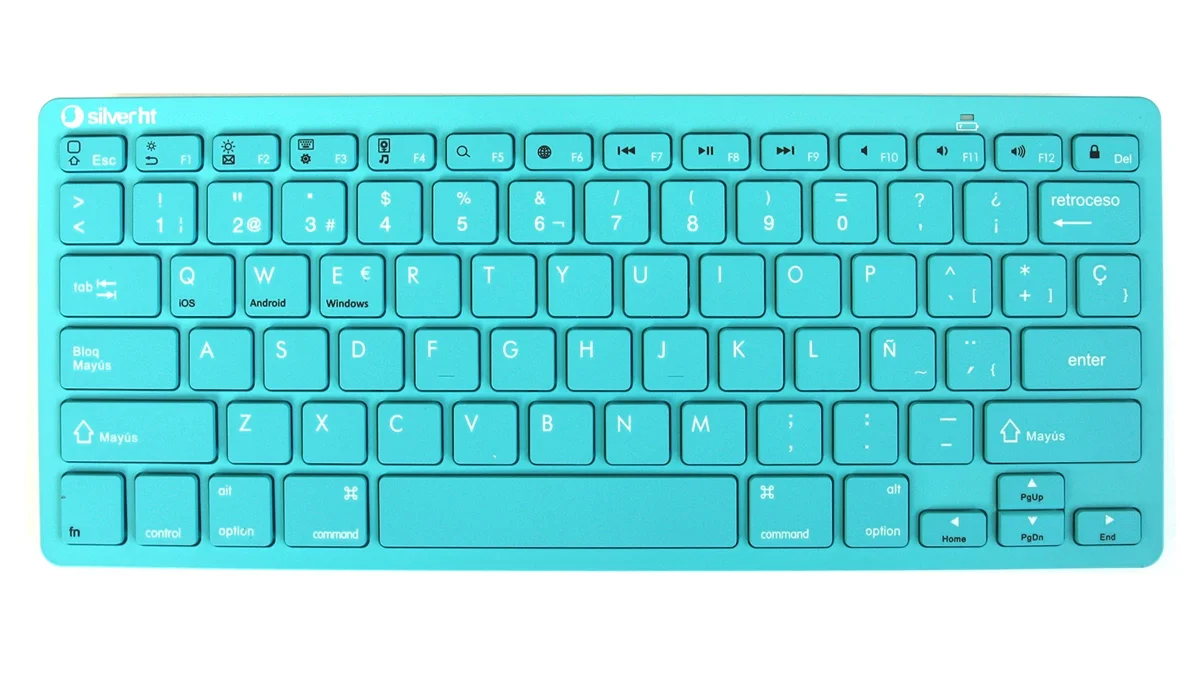 Teclado bluetooth - teclas planas - distribución española con ñ