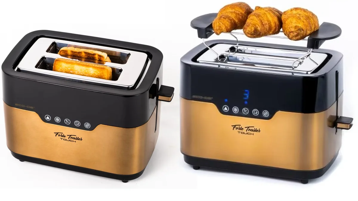 Tostadora táctil 920W con palanca clásica