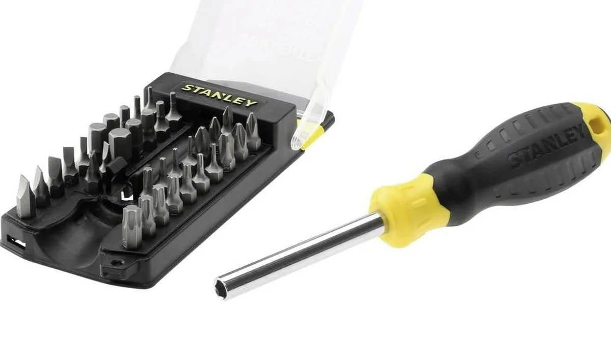Destornillador Stanley con 33 puntas intercambiables