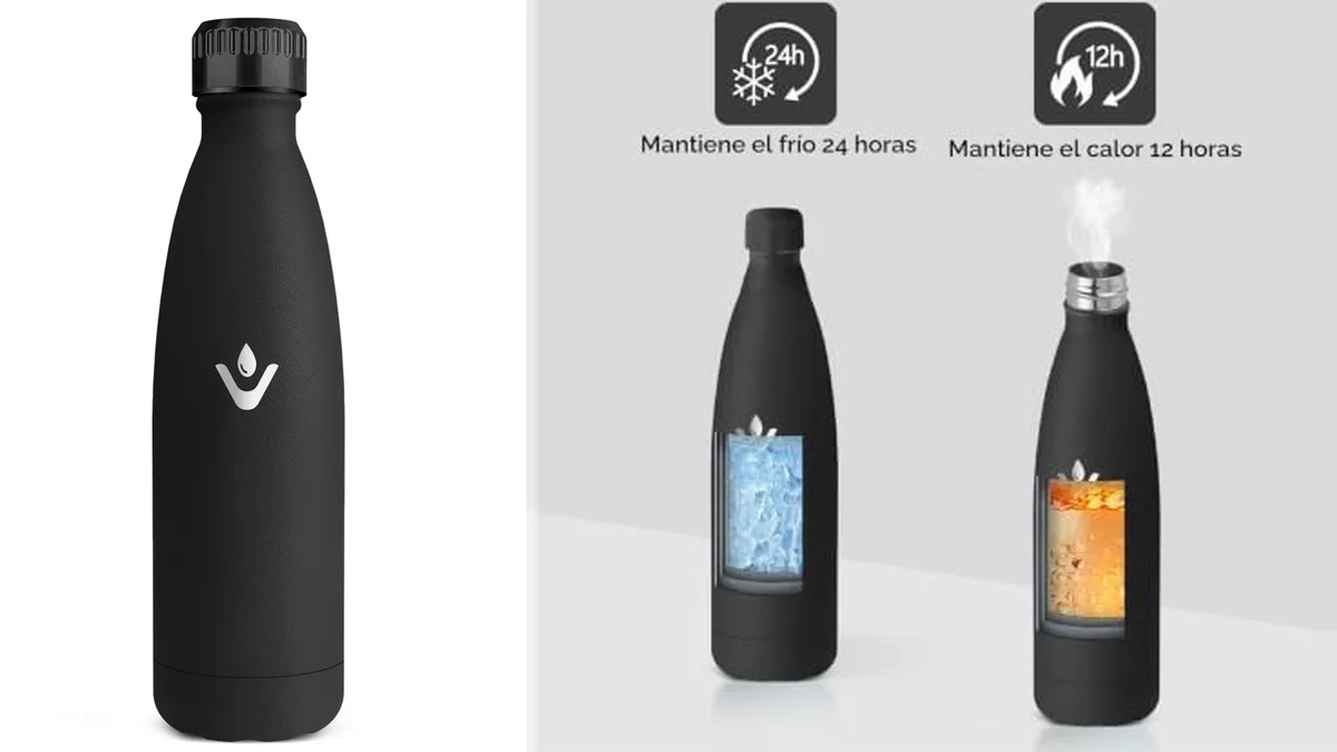 Botella térmica 500ml con doble pared de acero inoxidable