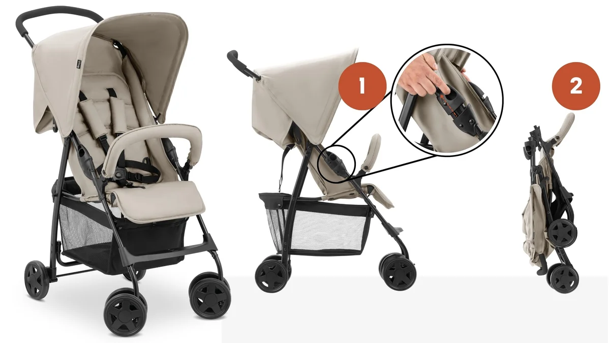 Silla de paseo Hauck - plegable - respaldo y reposapiés ajustables