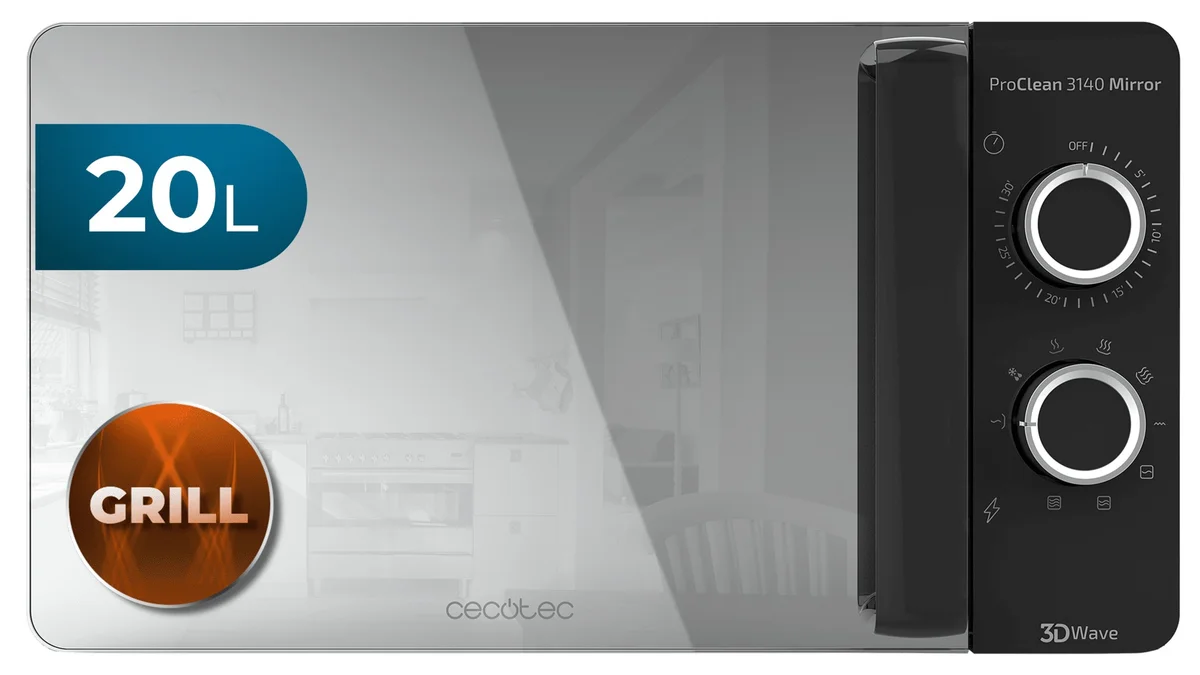 Microondas con GRILL 20L Cecotec ProClean