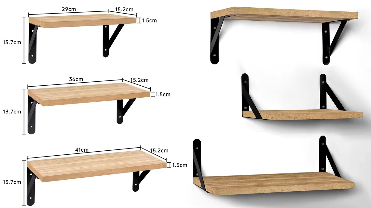 3 baldas con soportes metálicos - con envío