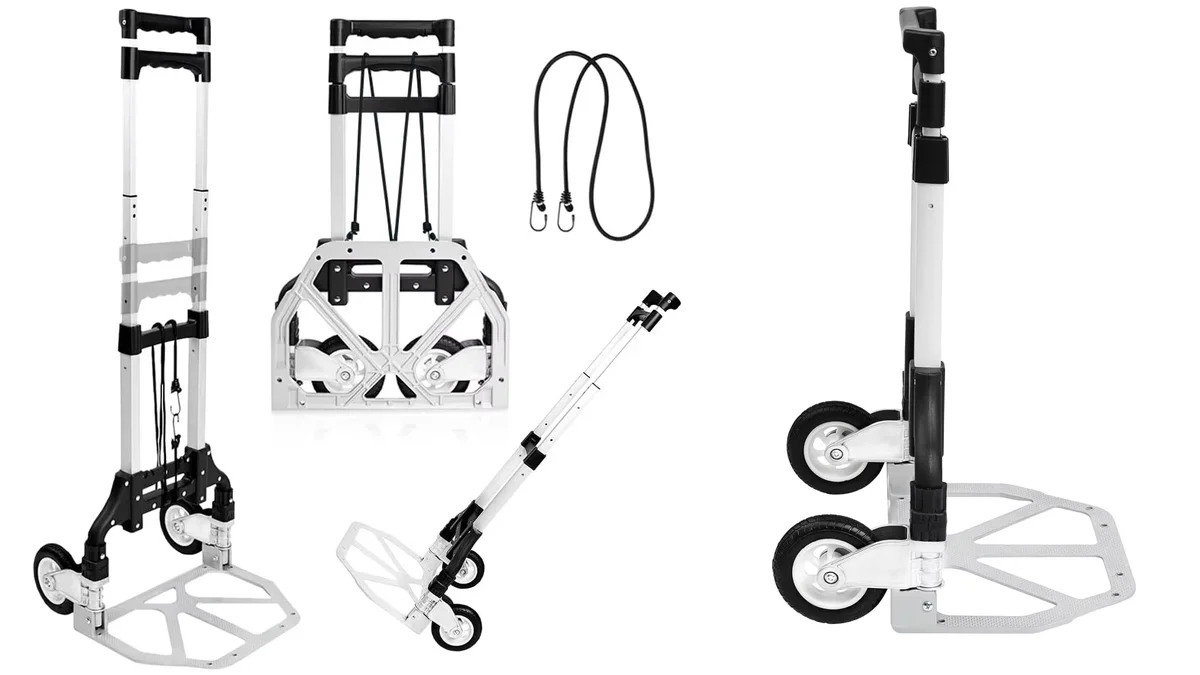 Carretilla plegable portátil de aluminio - hasta 75kg de carga