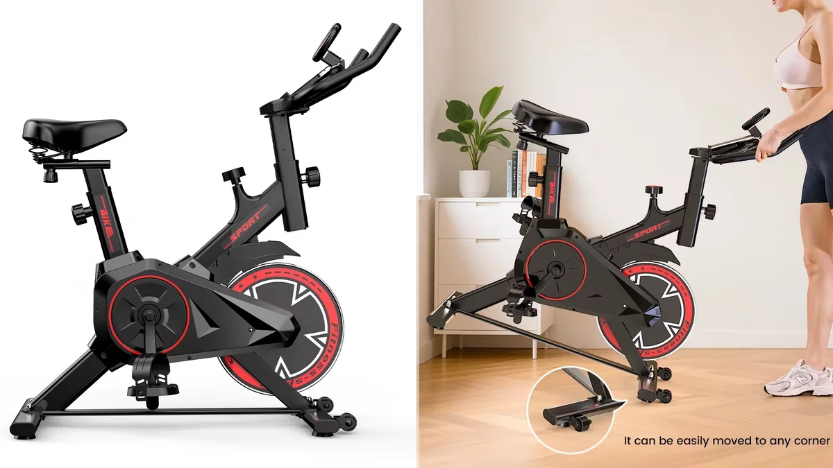 Bicicleta estática con volante de inercia de 10kg