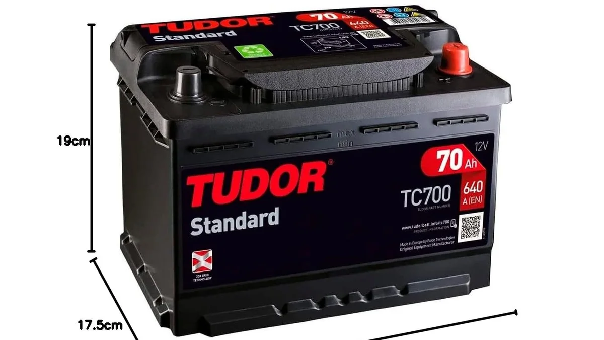 Tudor TC700 70Ah 640A 12V: aguanta semanas sin arrancar