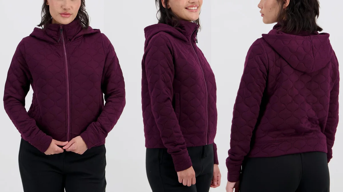 Chaqueta / sudadera con cremallera y capucha para mujer