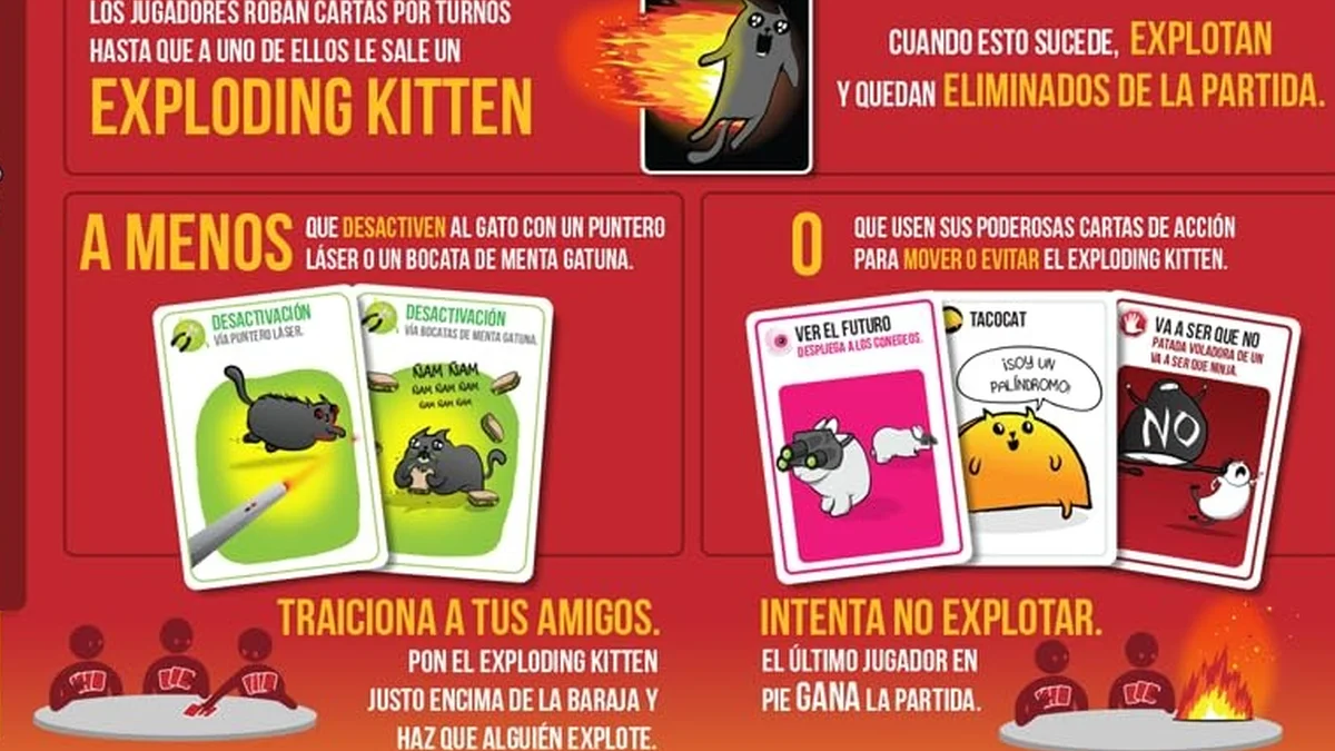 Exploding Kittens en español - juego de cartas con excelentes opiniones