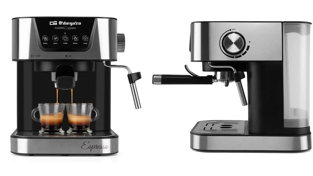 Cafetera espresso táctil Orbegozo 20 bares