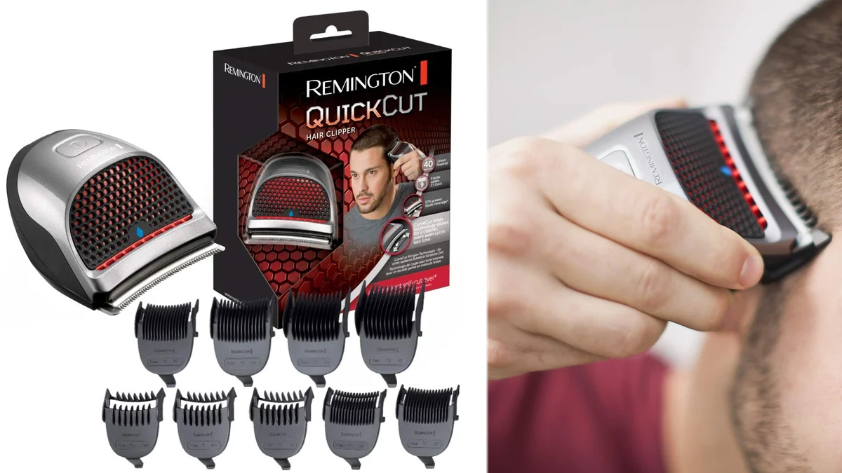 Cortapelos curvo Inalámbrico Remington QuickCut - se adapta a la cabeza
