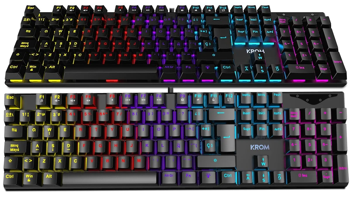 Teclado mecánico retroiluminado - interruptores rojos