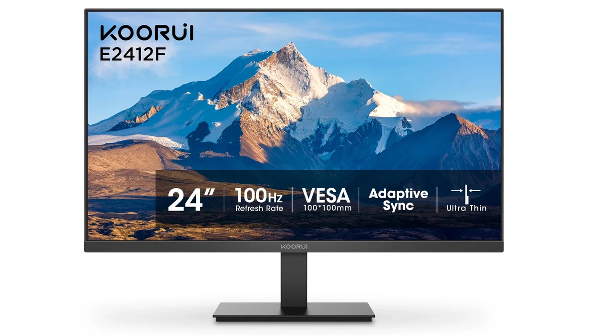 Monitor Koorui 24" VA FULLHD 100Hz - 99% sRGB