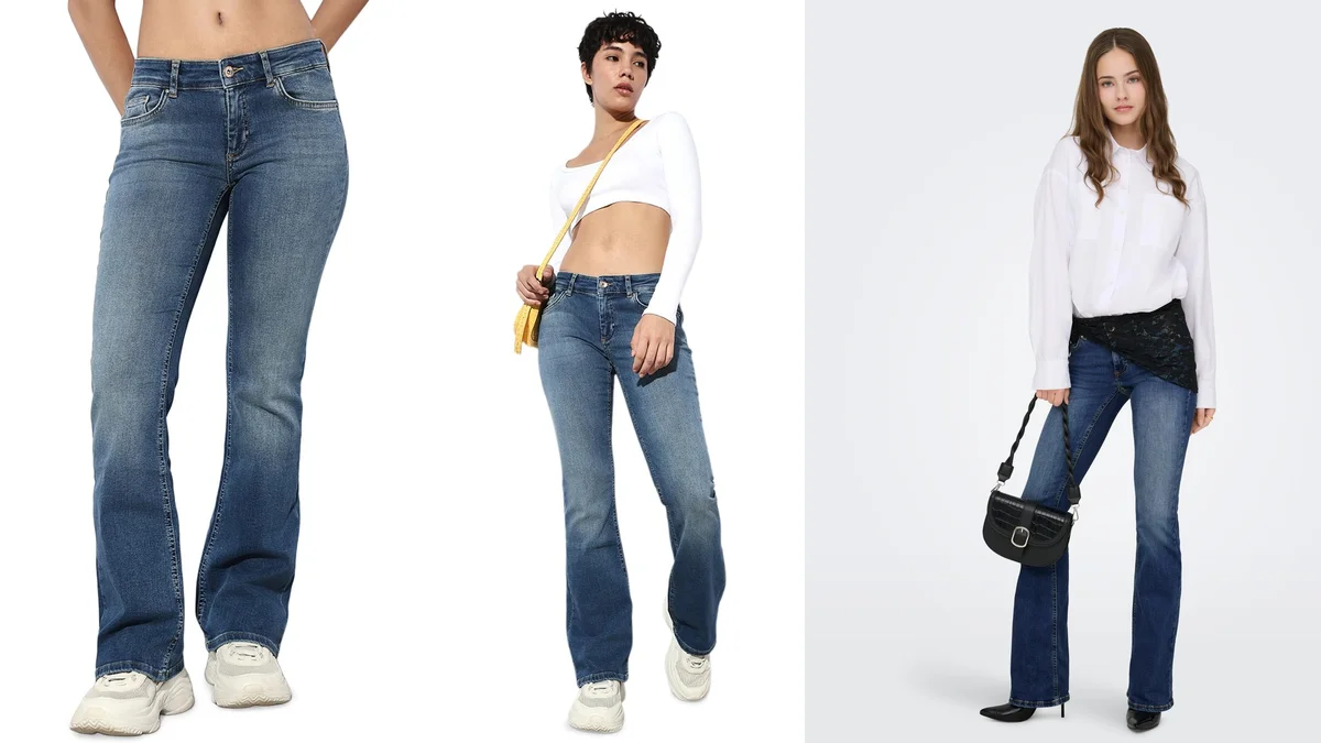 Vaqueros Only de campana para mujer