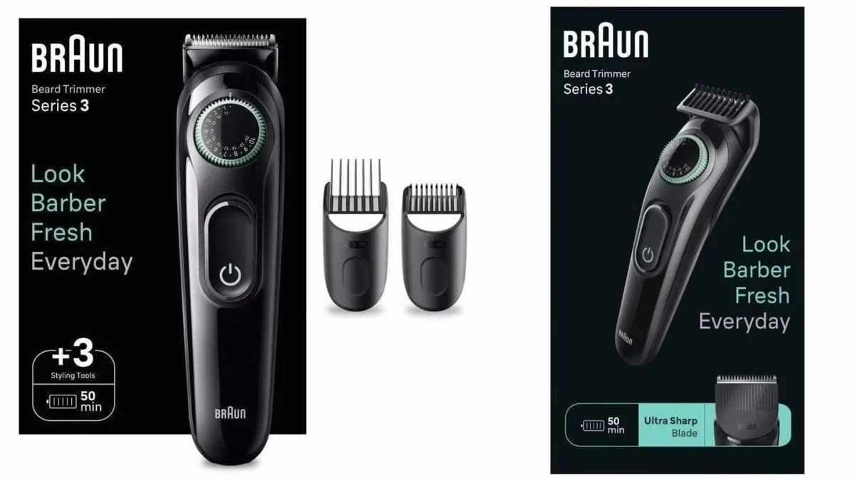 Recortadora Braun ajustable hasta 20mm - 50min batería