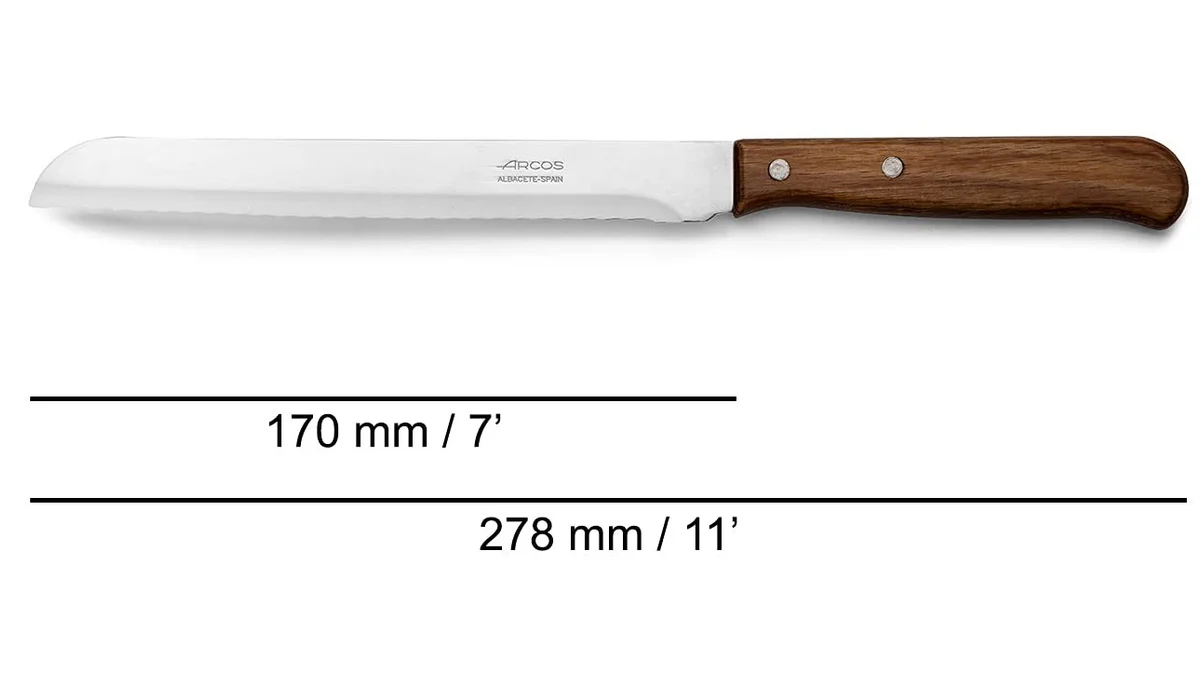 Cuchillo panero Arcos - hoja serrada de 17cm