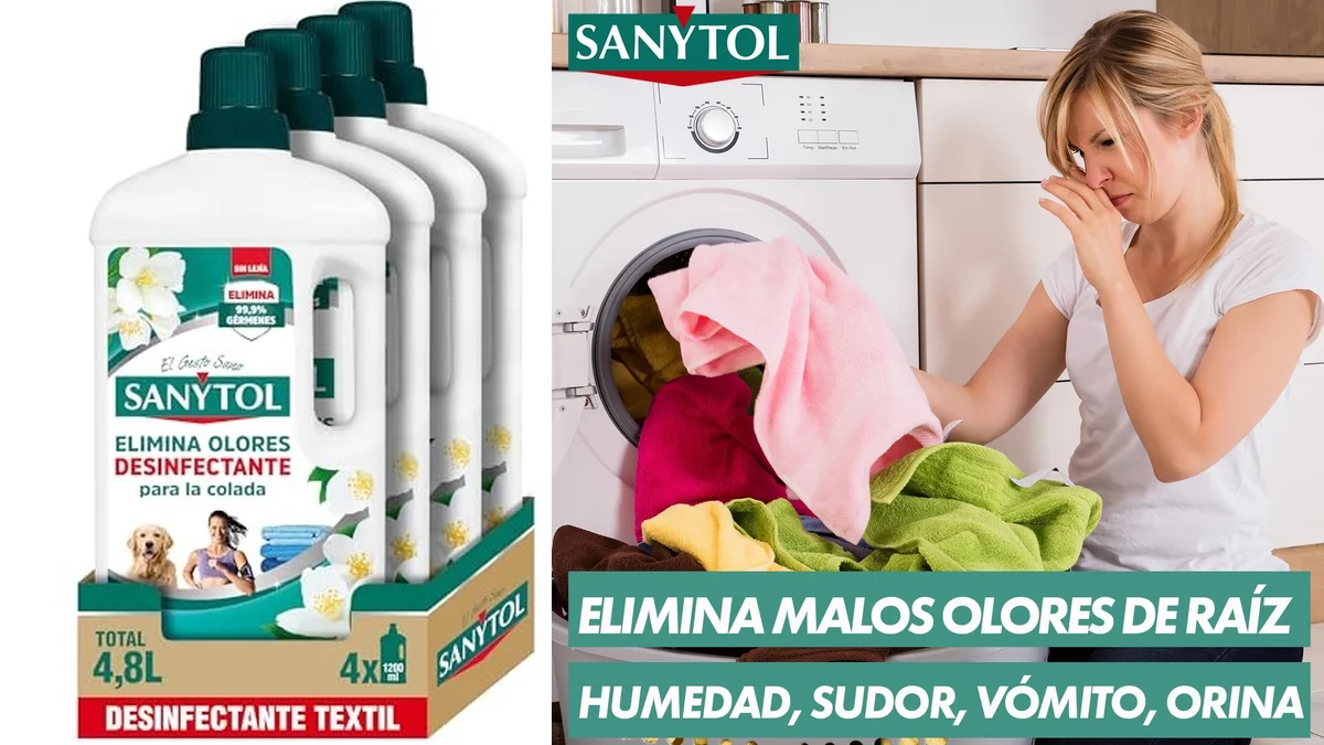 Sanytol desinfectante para colada sin lejía - 4 botes 1.2L