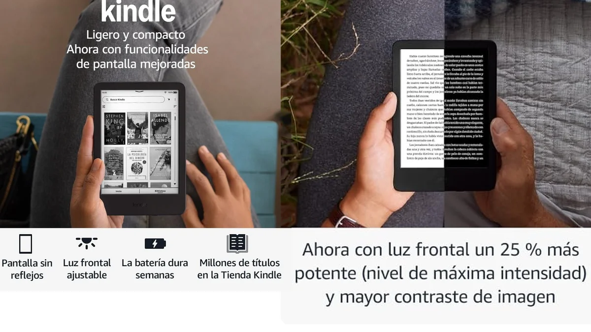 Lector de libros Kindle 11 - 6" 300ppp con LUZ - WiFi - bluetooth